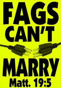 Fags Cant Marry Matt195